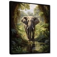 thumbnail image 2 of Designart "Sanctuary in the Elephant Jungle IV" Animals Floater Framed Wall Art Print, 2 of 7