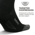 thumbnail image 3 of Feetures Elite Light Cushion Mini Crew Sock - Sport Sock with Targeted Compression - Dark Gray, M (1 Pair), 3 of 6