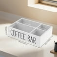 thumbnail image 2 of Tzdxfgl Coffee Station Organizer, Wood Countertop Coffee Bar Organizer Tray Pods Holder with Removable Dividers, White, 2 of 11