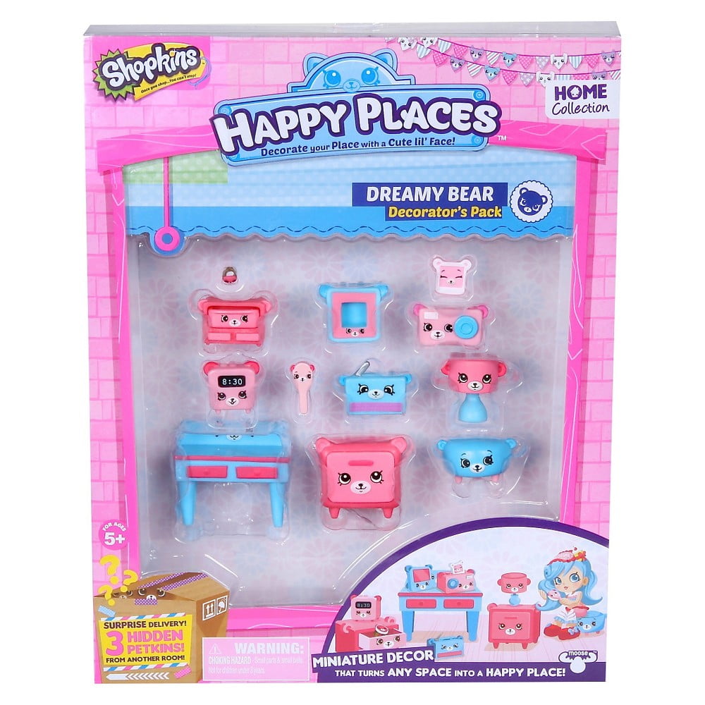 Shopkins Happy Places Decorator Pack, Bear Bedroom - Walmart.com