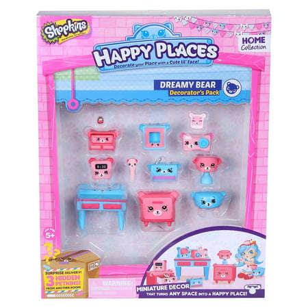 shopkins happy places decorator pack, bear bedroom