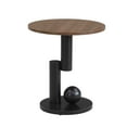 thumbnail image 6 of Luxury Nesting Coffee Table Set of 2 for Living Room: Modern Black & Brown Oval/Round Tables w/ Storage Drawer, 47.24" & 19.69" MDF & Iron Frame, Durable & Stylish, 6 of 7