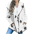 thumbnail image 2 of Abrigo y chaquetas informales con capucha y manga larga para mujer, otoño e invierno, holgado, de manga larga, con estampado de estrellas, con capucha, informal, blusa de poliéster para mujer, 2 of 8