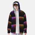 thumbnail image 4 of Sigee Colorful Sparkling Print UPF50+ Men's Sun Protection Hoodie Shirt SPF UV Shirt Long Sleeve Fishing Outdoor Lightweight, S-3XL, 4 of 9