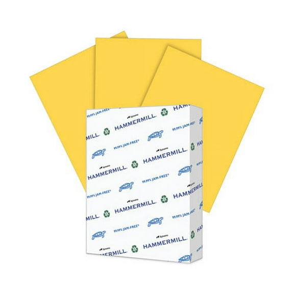 Colors Print Paper, 20 lb Bond Weight, 8.5 x 11, Goldenrod, 500/Ream | Bundle of 2 Reams
