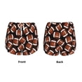 thumbnail image 5 of Lsque Brown Football On Black Printed Women's Running Shorts with Liner Pockets,Elastic Quick Dry Workout Athletic Gym Yoga Shorts,Womens High Waist Shorts-Small, 5 of 9