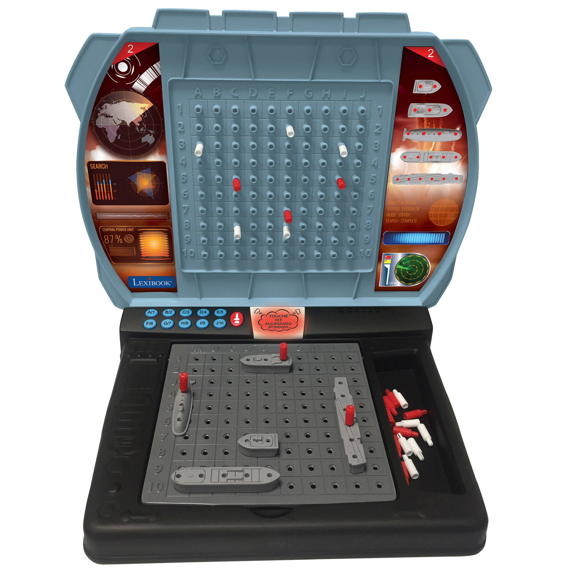 Lexibook Talking Sea Battle Electronic Board Game, Grey/Black