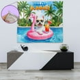 thumbnail image 4 of Hello Summer West Highland White Terrier at Swimming Pool Flamingo Swim Ring Tapestry Westie Westy Dog Lover Wall Hanging Backdrop Home Decor - 12009, 4 of 5