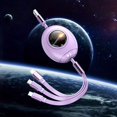 thumbnail image 1 of 3A Multi-Head Telescopic Charging Cable: Charge Your Devices Simultaneously with the New Space Capsule One Drag!, 1 of 5