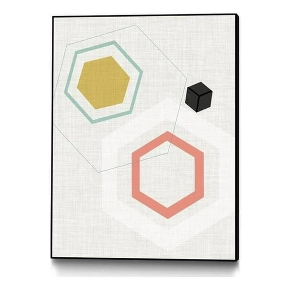 Giant Art Canvas  24x32 Mod Geometry II Framed in Multi-Color