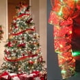 thumbnail image 1 of Christmas Ribbon Fairy Lights, Christmas Tree Light Up Ribbon, Ribbon Lights for Christmas Tree, Indoor Ribbon String Lights for Xmas Tree Decor (Gold-Warm,10M),Red,10M-USB, 1 of 7