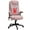 Pink#0, variant on Office Chairs HOMCOM 6 Point Vibrating Massage Office Chair with Heat, Linen High Back Executive Office Chair with Reclining Backrest, Padded Armrests and Remote, Light Gray,Ergonomic Office Chairs