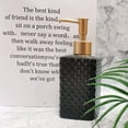 thumbnail image 5 of Gold Soap Dispenser, Ceramic Lotion Pump Bottle with Refined and Vintage Emboss, Home Decoration for Bathroom or Kitchen (White), 5 of 15