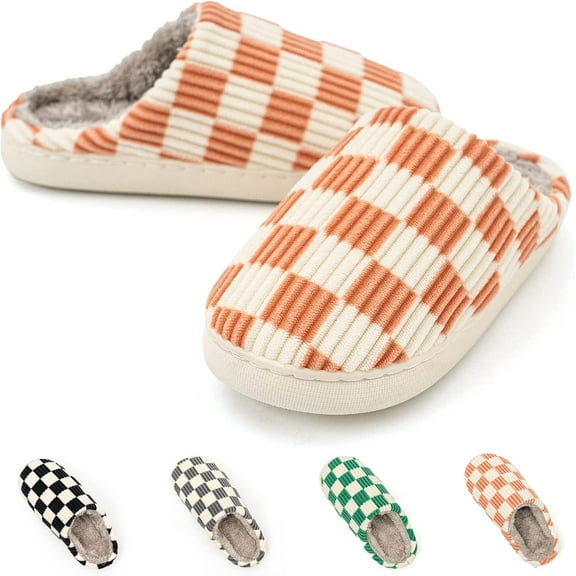 Guyarns House Slippers for Women & Men - Fuzzy, Casual Indoor/Outdoor Shoes with Memory Foam & Faux Fur Lining