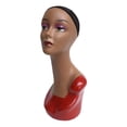 thumbnail image 1 of HILABEE Female Mannequin with Shoulder Hat Scarf Jewelry Manikin Bust Stand Rack Red, 1 of 9
