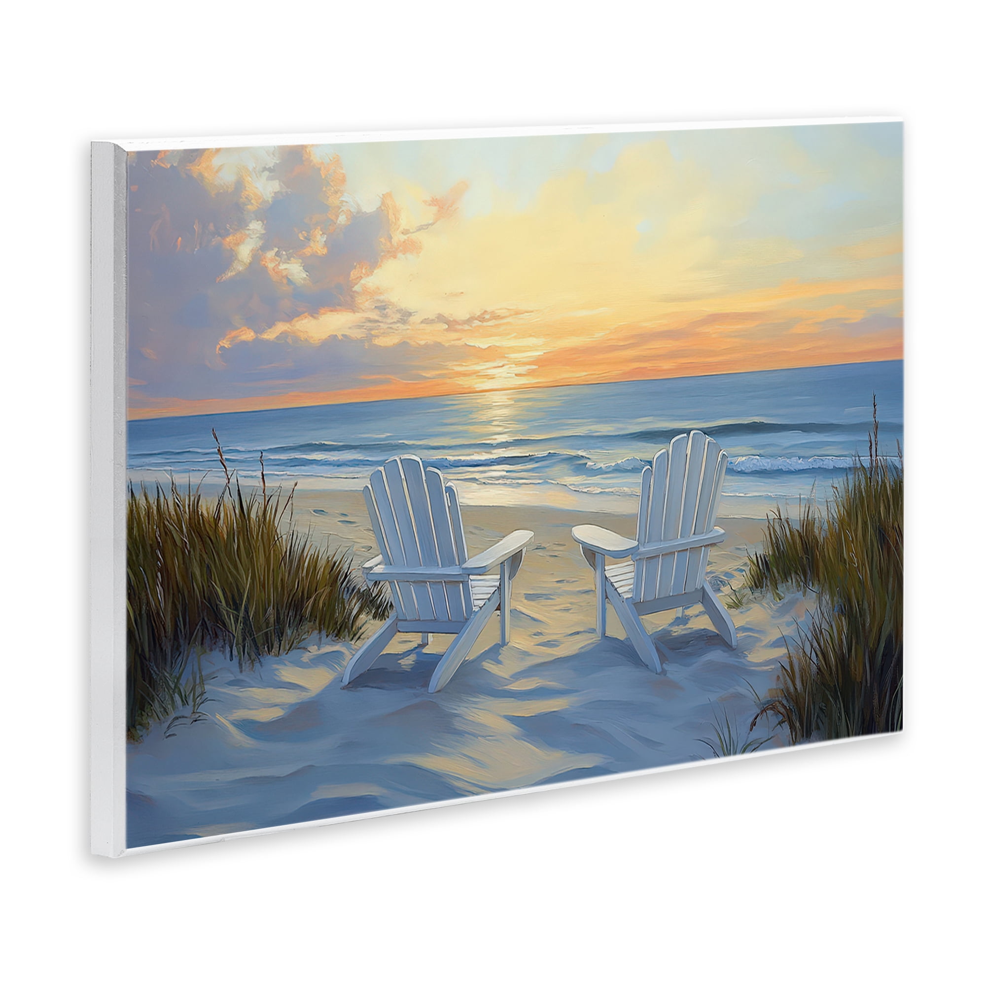 Stupell Industries Calm Beach Sunset Overlook Wall Plaque Art, design by Petal Prints Design
