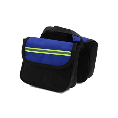 Bicycle Rear Rack Cushion Father s Day Gift l Bicycle Double Side Rack Rear Tail Carrier Pannier Bag Storage Black Blue ()