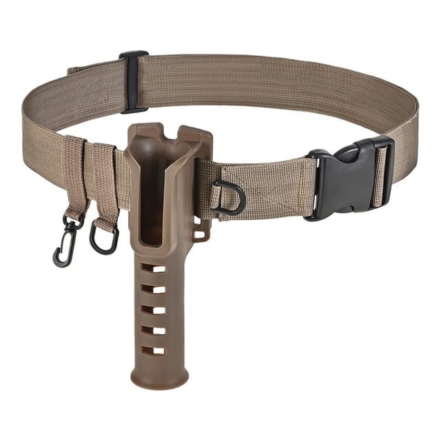 TIELUTT Fishing Belt with Pole Holder Durable Outdoor Tackle Organizer for Fishing and Surf Casting Secure Rod Holder with Quick Release Buckle Ring Ice Ice and Sk8 Rigs Casting Plug Stuff for Kids