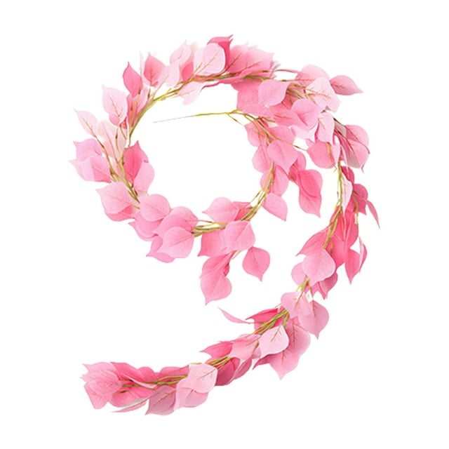 GUOOL Artificial Vine Fake Eucalyptus Garland Hanging Decor for Wedding Chair Pointed Pointed Pink