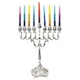 thumbnail image 1 of Majestic Giftware MN-HA19379BS Hanukkah Menorah, 8-Inch, Silver Plated, 1 of 4