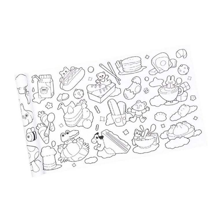 Large Coloring Paper Roll Sticky Drawing Paper Roll Gifts Children Graffiti  Roll Dinosaur