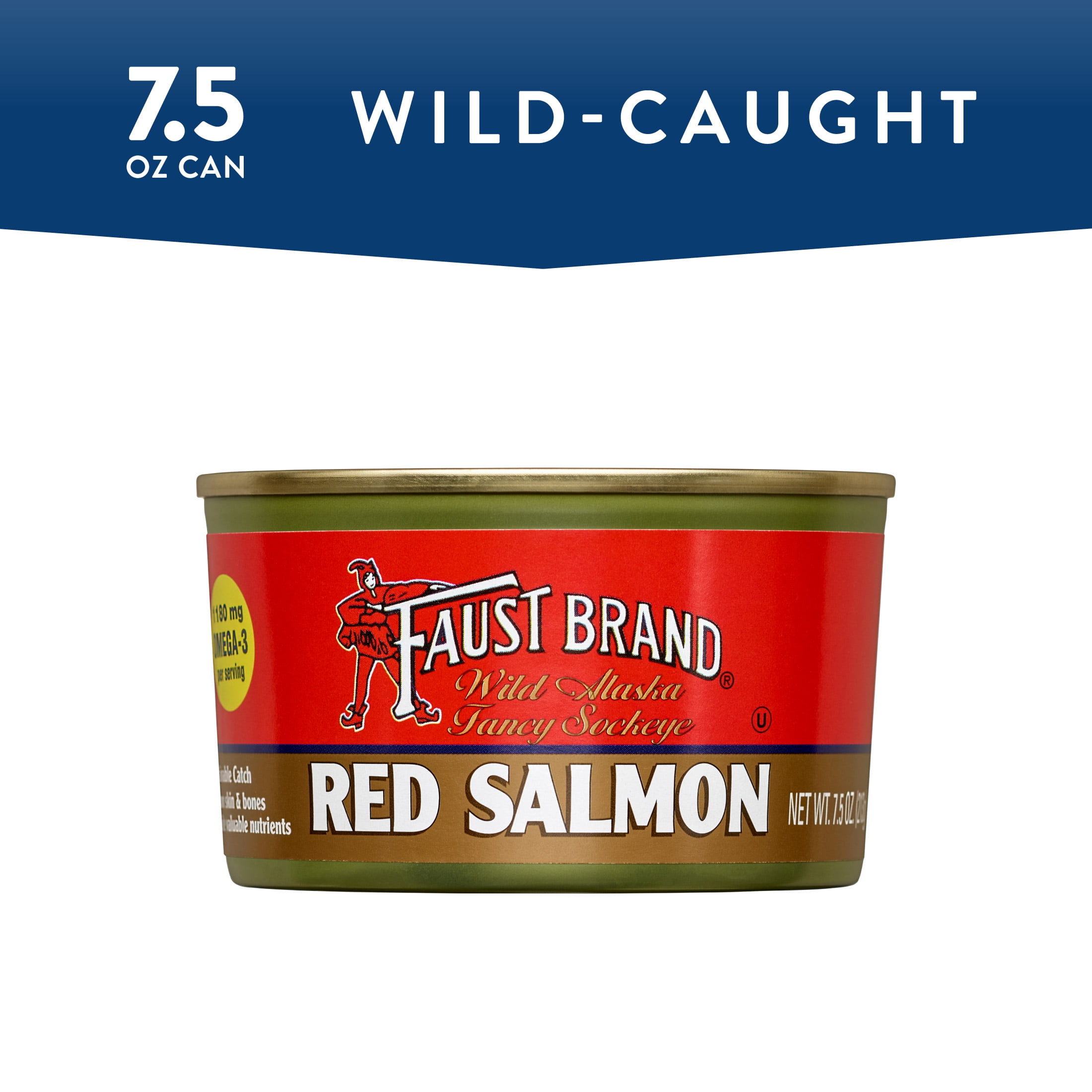 Trident Seafoods Faust Red Salmon, 7.5 oz