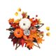 thumbnail image 3 of Corona de Halloween con hojas de arce y calabaza artificiales para festivales y granjas 20 centímetros, 3 of 8