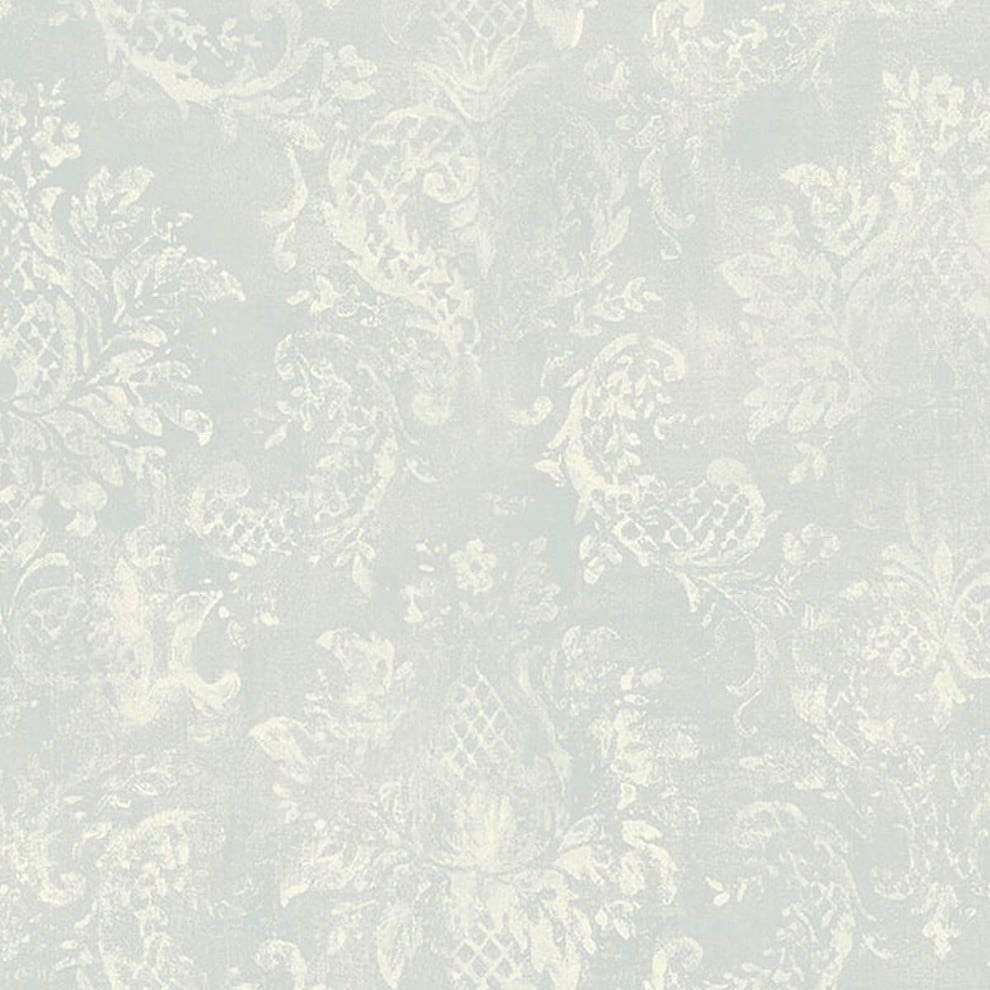 Stripes And Damasks, Classic Damask Stripes Light Blue Wallpaper Roll