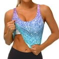 thumbnail image 4 of Naloa Multicolor Glitter Sports Bras for Women, High Support Bra with Removable Pads, Comfortable - Medium, 4 of 9