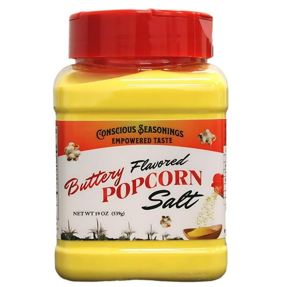 Butter Flavored Popcorn Salt - 19oz | Seasoning Salt - Gluten-Free, Non-GMO | Movie Theater Taste with Buttery Seasoned Popcorn