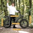 thumbnail image 6 of FLYPKIN FK20 Electric Motorcycle for Adults, 750W Motor, 20"x4" Fat Tire, 28MPH Pedal-Assist Mode, 48V/18AH , Tested to UL2849 Standard by SGS, 6 of 11