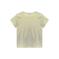 thumbnail image 6 of YONGHS Women's Shiny Metallic Tops Holographic Crop Top Short Sleeve T Shirt Disco Party Blouse Gold S, 6 of 6