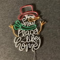 thumbnail image 2 of Handmadetneonsign There's Snow Peace Like Home Snowman Neon Sign, Merry Christmas Wall Art Decor, Home Wall Decor, 2 of 5