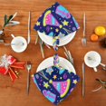 thumbnail image 2 of Iauyy Satin Napkins Set of 1- Neon Birthday Cake DIY Printing Decoration Cloth Napkin- Easy Care for Home/Party, 2 of 8