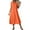 Orange, variant on Women's V Neck Short Sleeve Casual A-Line Dress Flowy Lightweight Summer Dress for Daily Wear, Party, Beach, Vacation, and Work