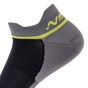 Nspire Sport Run Low Rise Ankle Socks Black and Yellow, Medium, Adult, Unisex