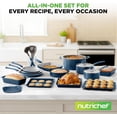 thumbnail image 7 of NutriChef 20 Piece Non-stick Cookware and Bakeware Set - Heat Resistant Silicone Handles, Blue, 7 of 7