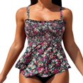 thumbnail image 1 of Plus Size Tankini Sets,Women's Conservative Floral Print Swimsuit With Ruffles For Beach & Spa, 1 of 7