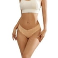 thumbnail image 3 of Buankoxy Bikini Underwear Women V Cut Cheeky Seamless Panties Hipster Wave Edge Low Rise Soft Stretch Briefs 5 Pack,Size 6, 3 of 5
