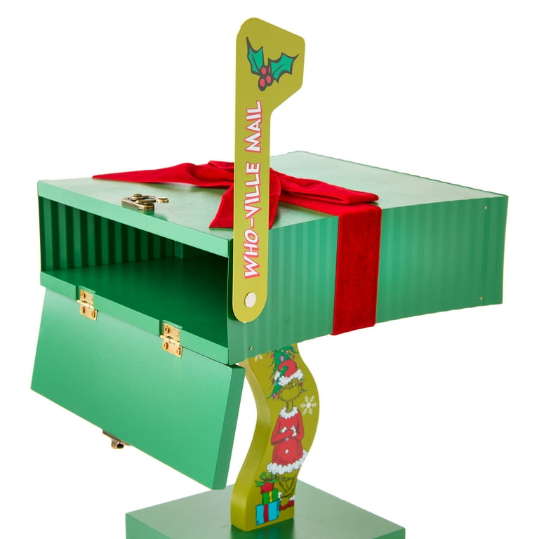 The Grinch Whoville Novelty Green Mailbox Decor - 9.2-Inch MDF, by Ruz