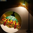 thumbnail image 3 of Tiffany Floor Lamp 64" Tall Industrial Pole Vintage Boho Green Stained Glass Dragonfly Standing Corner Bright Reading Soft Light Arched Adjustable-Living Room Kids Bedroom Office Farmhouse, 3 of 7