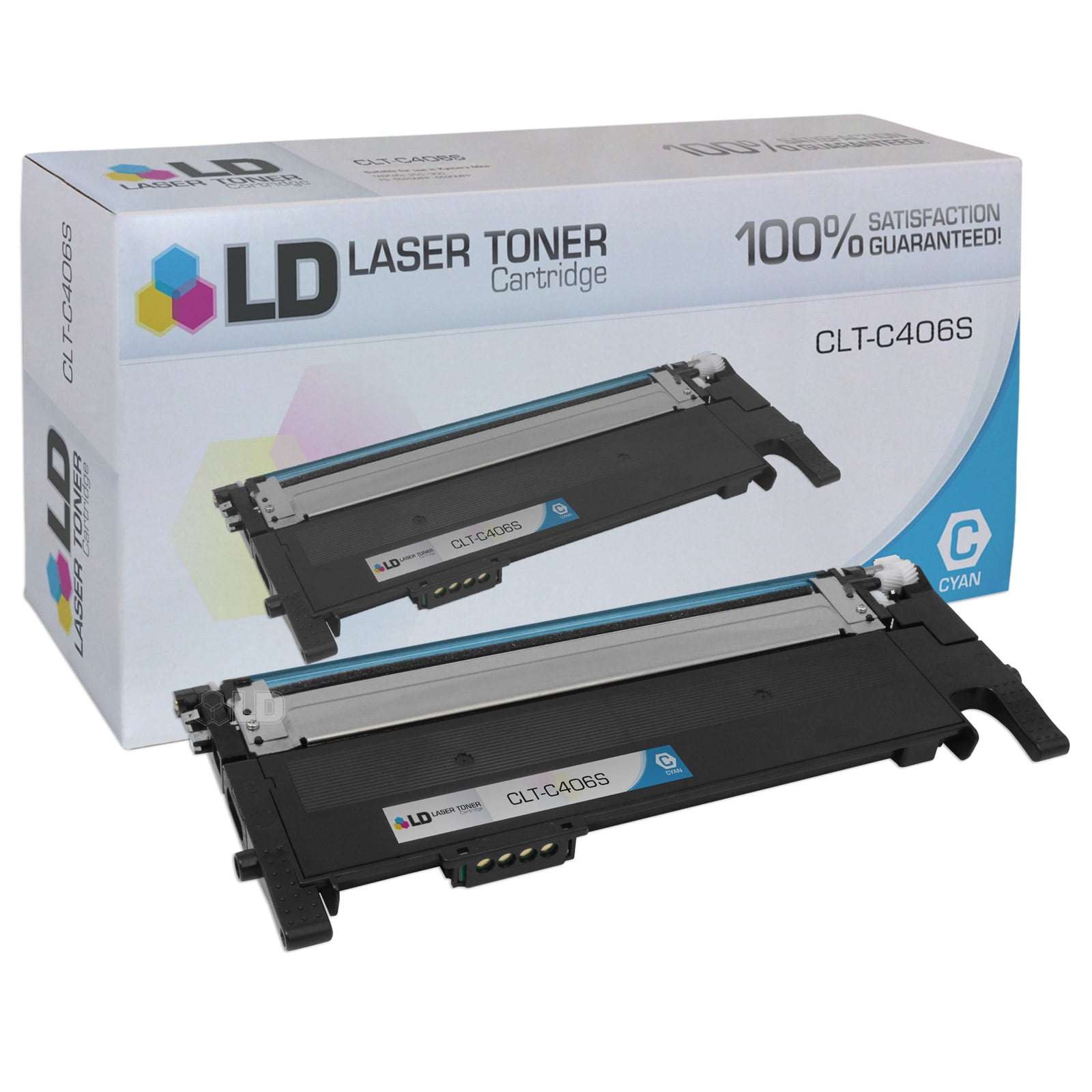 mode fattige marionet Compatible Replacement for Samsung CLT-C406S Cyan Laser Toner Cartridge for  use in Samsung CLP-365W, CLX-3305FW, Xpress C410W, and Xpress C460FW s -  Walmart.com
