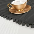 thumbnail image 6 of Exclusivo Mezcla Pom Pom Bed Skirt with Adjustable Elastic Belt, Easy Wrap Around Dust Ruffles with 16 Inch Tailored Drop, Wrinkle and Fade Resistant, (Queen, Grey), 6 of 6