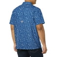 thumbnail image 4 of Columbia Men's Short Sleeved Super Slack Tide Camp Shirt, Vivid Blue Gamefish Print, Small, 4 of 4