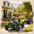 thumbnail image 3 of iYofe 36V Electric Ride on Car, 500W Electric Car for Kids with EVA Wheel, Max Speed 9 mph, Spring Suspension, Adjustable Seat, Bluetooth, Powered Ride on Toys for Big Kids Boys Girls, Green, 3 of 10