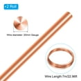 thumbnail image 3 of Uxcell Half Hard Copper Wire, 2Pcs 20Gauge/0.8mm Diameter 7m/22.96ft  Craft Wire, 3 of 5