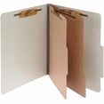 thumbnail image 2 of ACCO Pressboard 25-Pt Classification Folders, Letter, 6-Section, Mist Gray, 10/Box, 2 of 2