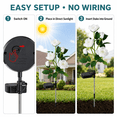 thumbnail image 5 of Rirool 2 Pack White Solar Rose Flower Stake Lights, 10 LED Artificial Roses, Waterproof Dusk to Dawn Outdoor Garden Pathway Decor for Yard Patio Walkway Wedding and Landscape Decor, 5 of 5