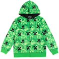 thumbnail image 1 of Sudadera con capucha Minecraft Creeper Little Boys French Terry Green 5, 1 of 8