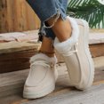 thumbnail image 5 of Women's Winter Fleece Lined Walking Shoes, Warm Lace Up Breathable Upper Non Slip Sole, Cozy Cotton Sneakers for Cold Weather Daily Wear, 5 of 8